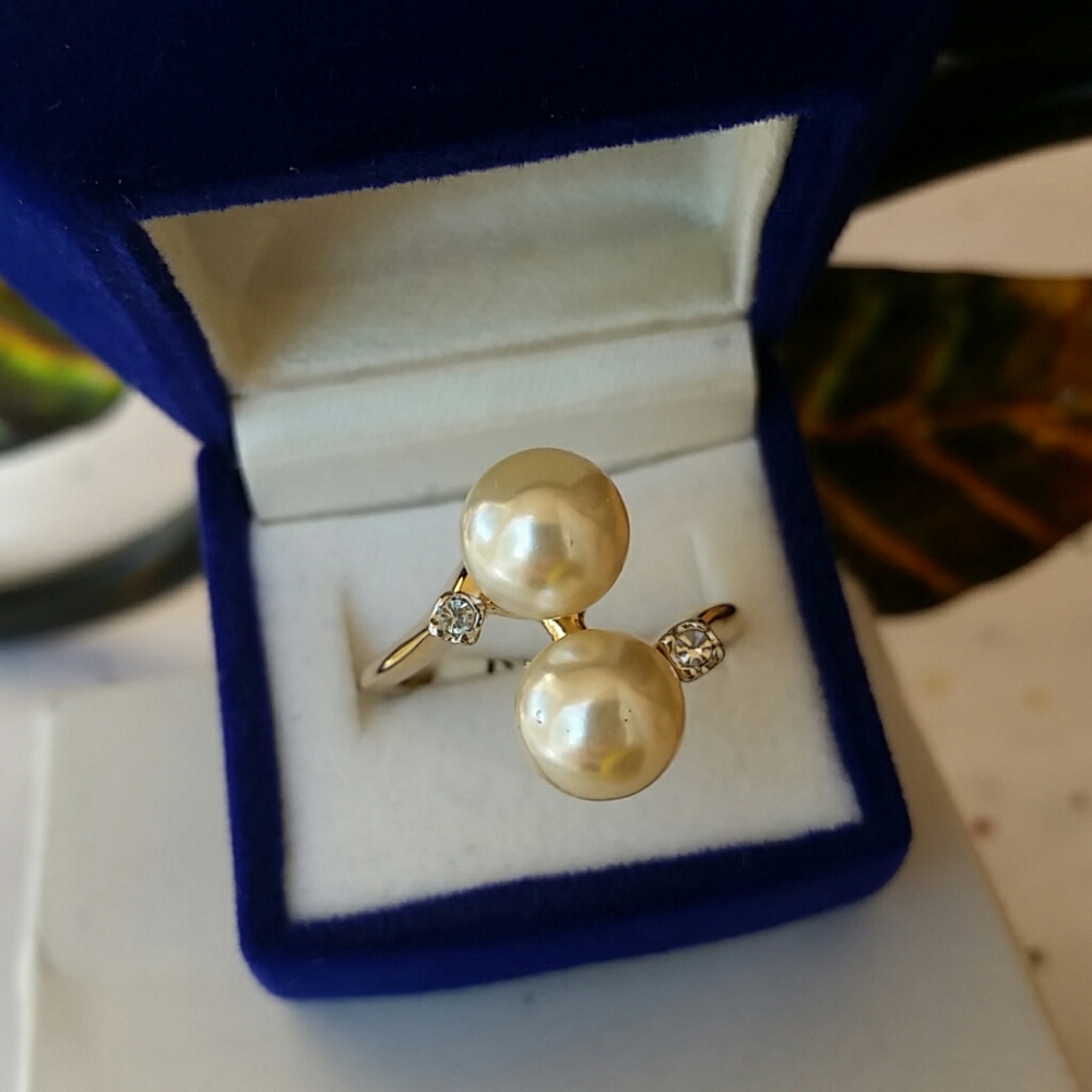 Cubic Zirconia Double Pearl